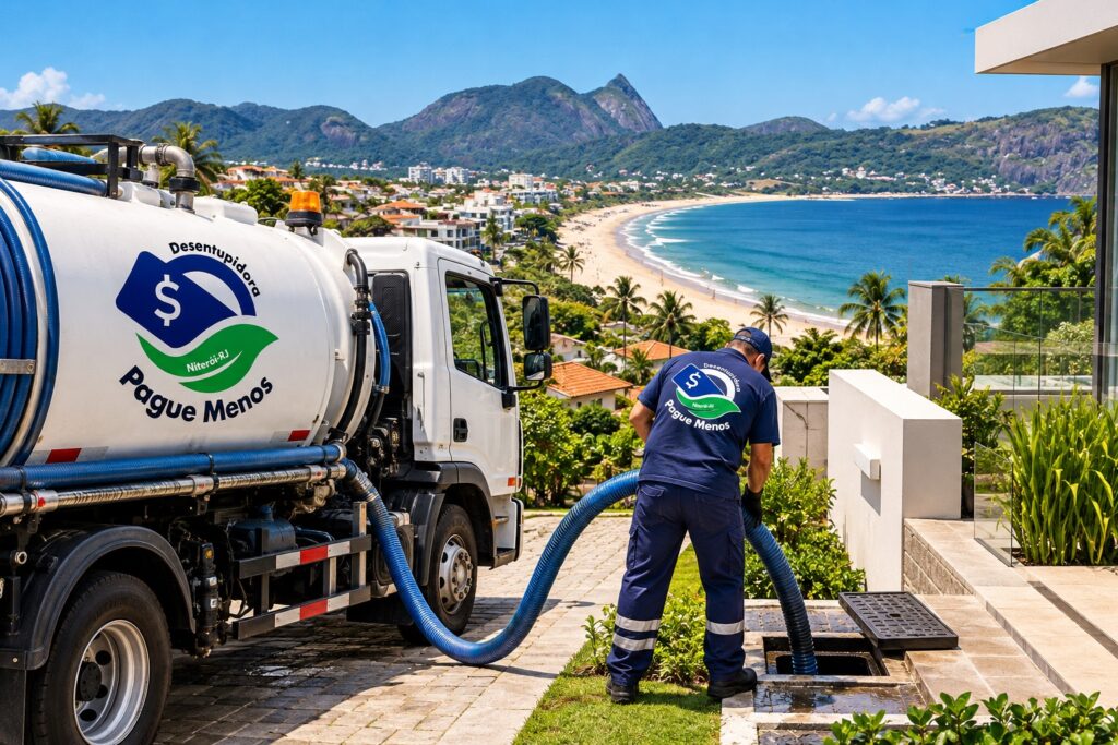 Desentupidora 24 horas no bairro Camboinhas em Niterói / RJ: solicite atendimento e consulte o desconto pelo formulário no topo do site.